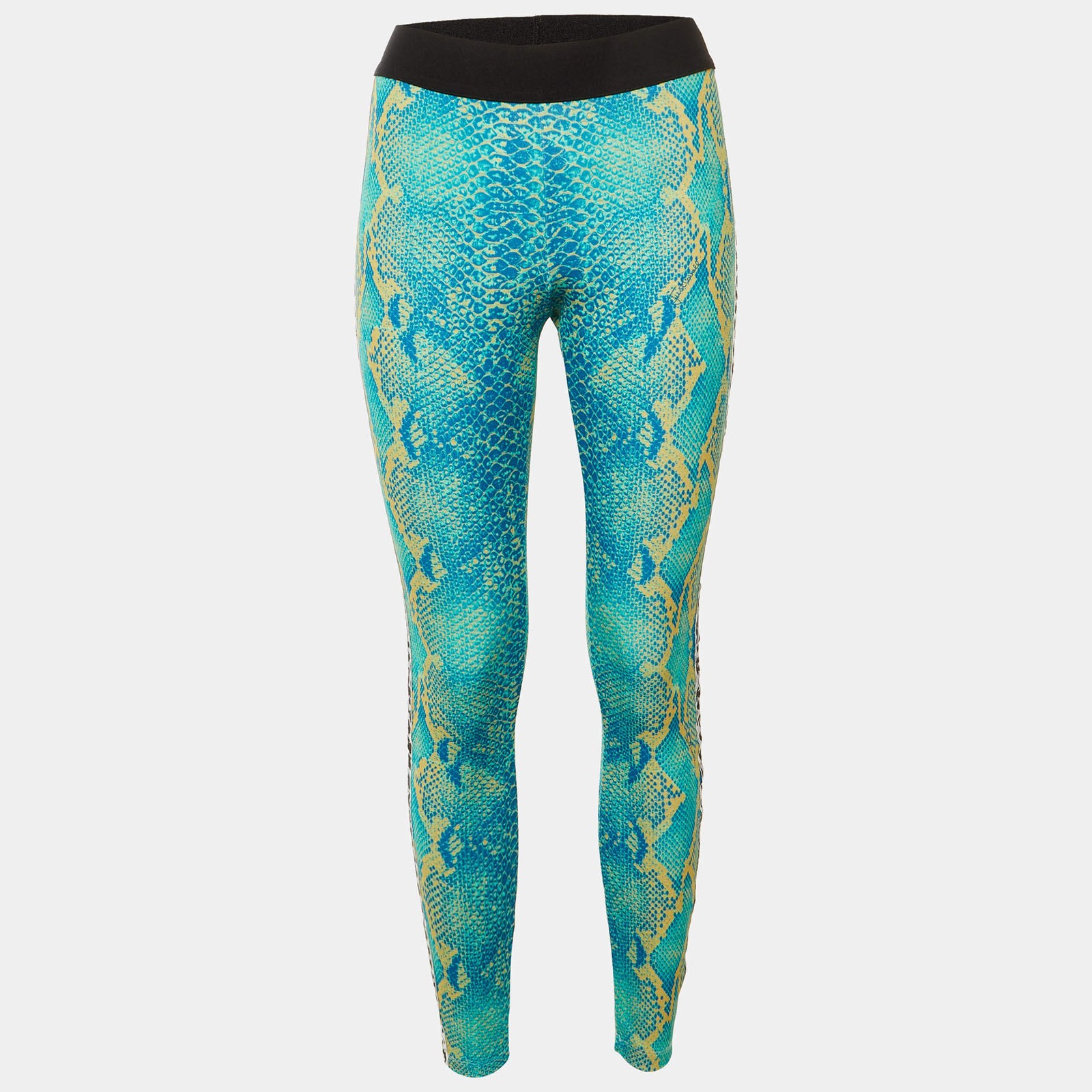 Just Cavalli Multicolor Python Printed Jersey Leg… - image 1