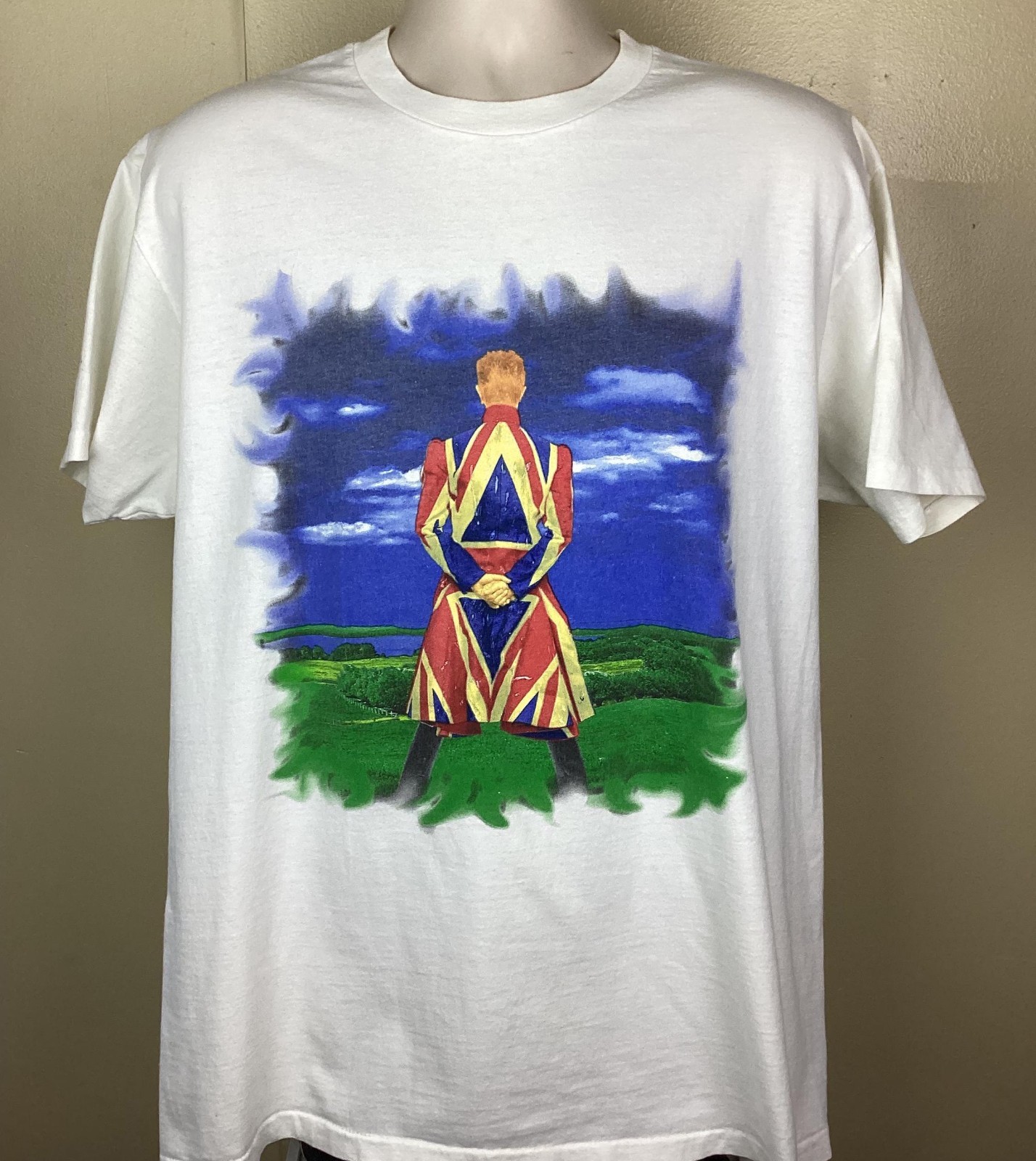 VTG David Bowie Earthling Concert Cotton White S-5XL T Shirt For Men C270