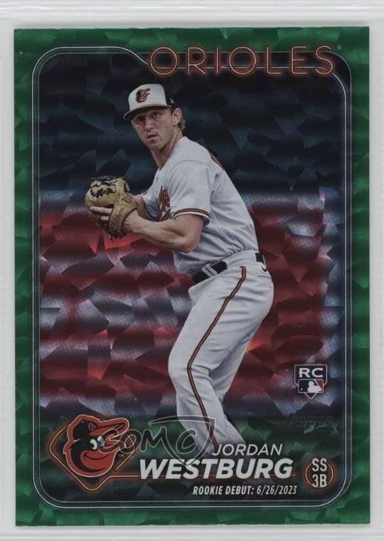 2024 Topps Update Rookie Debut Green Crackle Foilboard /499 Jordan Westburg 1od6