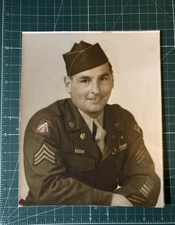 WW2 US Army Rare Named Picture Infantry Soldier Wounded & CIB