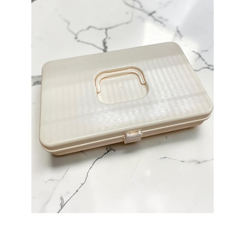 Wil-Hold Sewing Caddy Organizer Large Cream Vintage Plastic USA Made