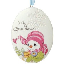 Precious Moments Christmas Hanging Ornament My Grandma Girl 2.75in Tall 161054
