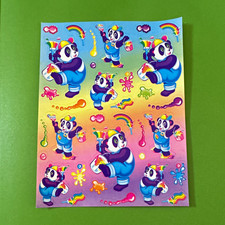 Panda Painter Lisa Frank vintage stickers
