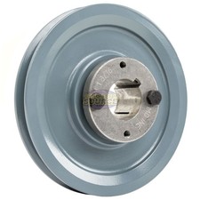 Cast Iron 5.75" Single Groove Pulley Belt B Section 5L and 1-3/16 Sheave Bushing