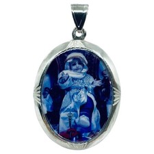 925 Sterling Silver Saint Anthony Santo Antonio Pendant Made In Taxco Mexico
