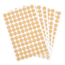 5 Sheets/480Pcs Screw Hole Stickers 15mm Khaki Self-Adhesive Sticker