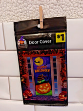 Pumpkin At The Door- Happy Halloween Door Cover 30" x 72"