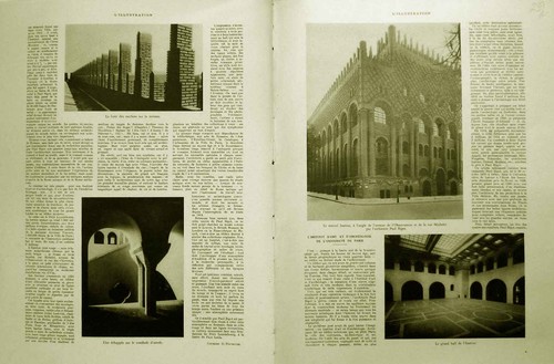 Original Old Vintage Print Institute Archeologie Paris 1930 French 20th