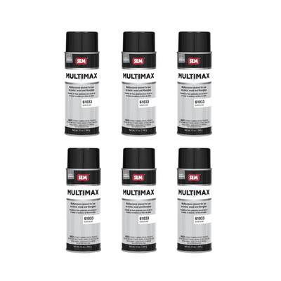 SEM 61033 Multimax , 16 oz. Aerosol Can, Gloss Black 6/Pack