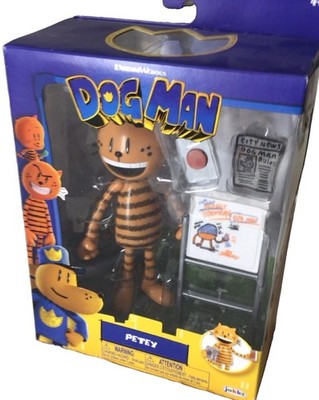 Jakks Pacific Dog Man Petey w/ Whiteboard, Newspaper & Remote 5  Action Figure