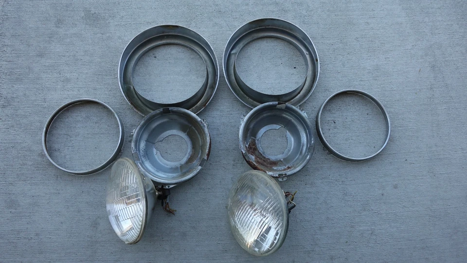 Пара фар 1959 Mercedes W105 220 правая или левая сторона от оригинального производителя - Изображение 2 из 4
