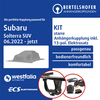 FüR Subaru Solterra Suv 06.2022-Jetzt Ahk Starr +13Pol Spezifisch E-Satz Top