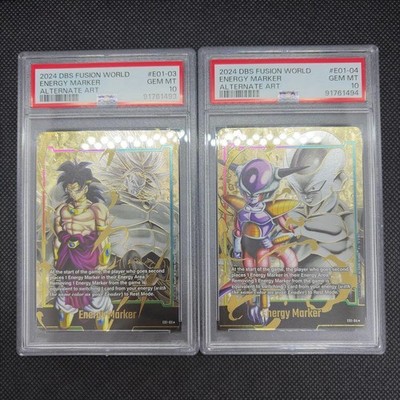 Dragon Ball Card Energy Markers Gold PSA10 Sequential Set | eBay