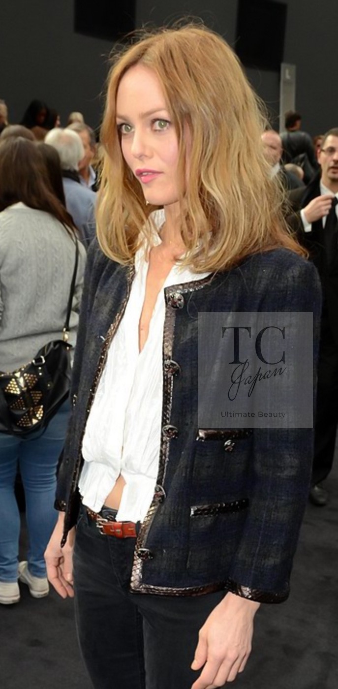 CHANEL 13PF Gray Black Brown Wool Python Trim Jac… - image 22