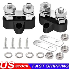  1/4" M8 12-48V Bus Bar Terminal Block Power Stud Battery Junction Post