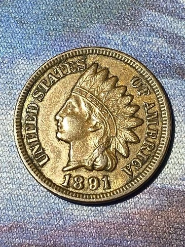 1891 Indian Head Cent AU Details