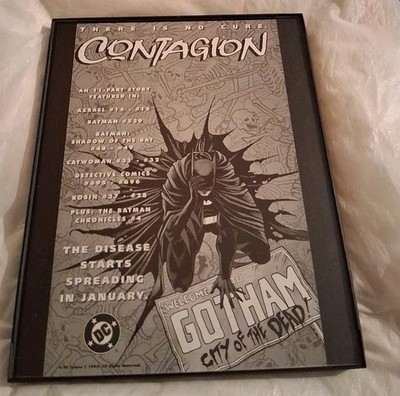 Batman Contagion Gotham City Of The Dead DC Comics Framed Print Ad 1995 8x10