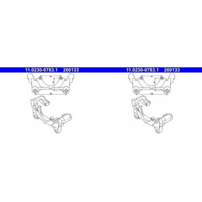 2X ATE BREMSSATTEL HALTER TRÄGER VORNE passend für AUDI A4 A5 TT VW PASSAT 