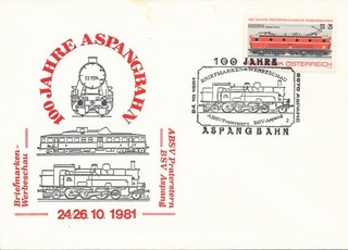Sonderstempel 1981: 100 Jahre Aspangbahn (2273 )
