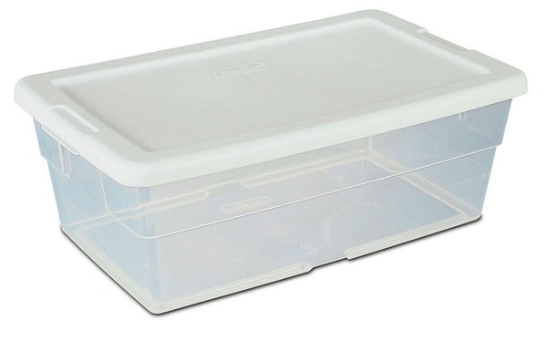 clear stacking storage boxes