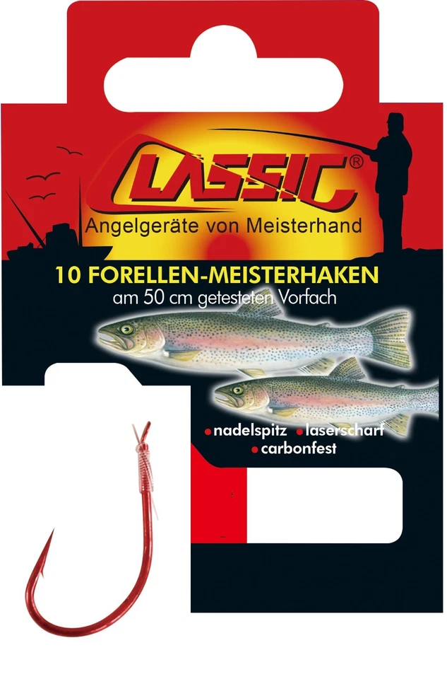 Paladin Classic Meister Forellenhaken Angelhaken Vorfachhaken Haken gebunden