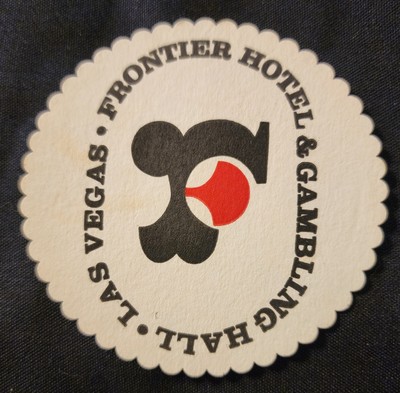 Frontier Hotel & Gambling Hall Las Vegas Beverage Paper Coaster *VERY RARE/NEW