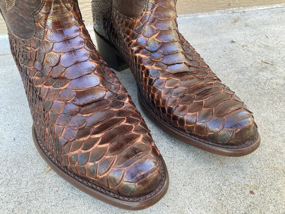 Texas Country 11 44 1995 Snake Skin Brown Leather Pointed  display picture 1