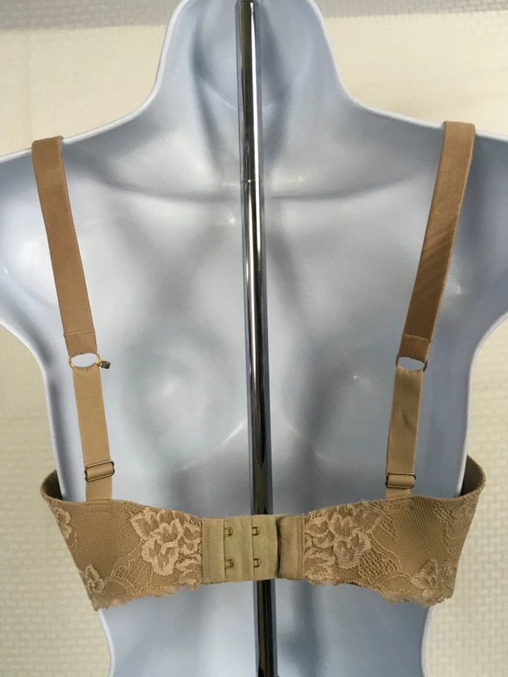 DonnaKaran Intimates Womens Bra Size 34DD Beige Removable Pads Underwire Push Up - Image 3 of 4