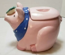 Certified International Corporation Coco Dowley "Pink Pig" Ceramic Cookie Jar