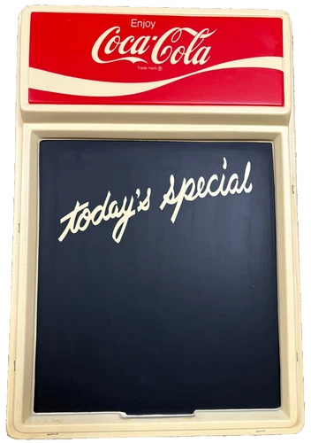 Vintage Coca-Cola Plastic Advertising Chalkboard 16 X 24 Restaurant
