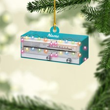 Personalized Radio Christmas Light Ornament, Custom Radio Car Ornament