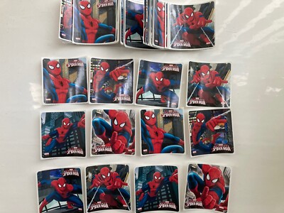 Spider-Man Sticker Box 74 Stück, Größe 7x7cm verpackt, mehrere Bilder, Schnäppchen