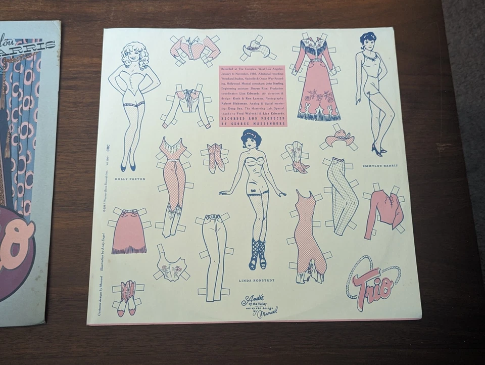 Dolly Parton Linda Ronstadt Emmylou Harris Trio Record LP W1 25491 - Image 4 of 4