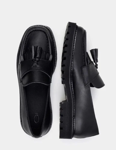Noskin Mater Loafer Unisex Black Vegan Leather Size 41 New