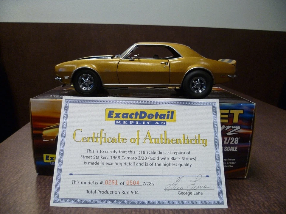 Exact Detail 1/18 Scale 1968 CAMARO Z/28”Street Stalkerz” RARE" 1 Of 504 - Image 4 of 4