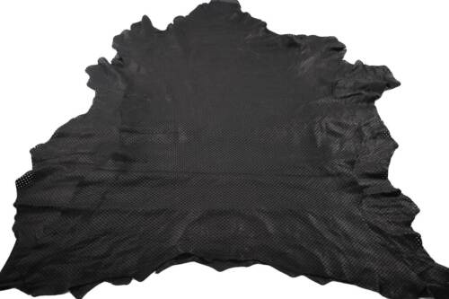 Soft Black perforated sheepskin Stock Lot 14 sq ft - Picture 1 of 3