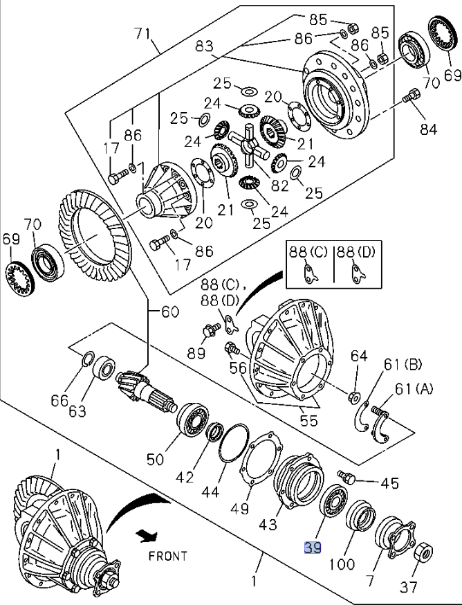 2x Bearing Final Pinion Differential KOYO for ISUZU NPR NQR 2x Bearing Final Pinion Differential KOYO for ISUZU NPR NQR