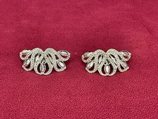 Vintage Musi Gold Tone Art Deco Style Shoe Clips