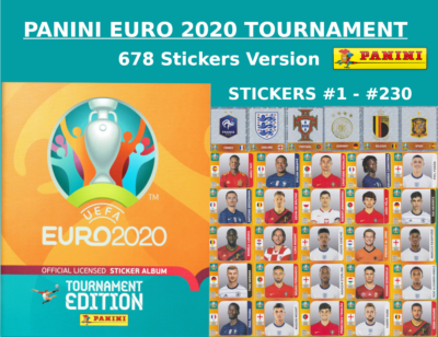 #ad Panini UEFA EURO 2020 TOURNAMENT STICKERS #1 #230 BUY 1 GET 1 FREE. $4.00