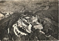 Aerial View of Hohenburg Abbey And Mont Sainte-Odile, Alsace, France Postcard
