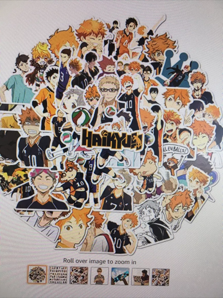 52pcs Haikyuu Volleyball Stickers Pack Vinyl Manga Japan Anime Decal Laptop  Car