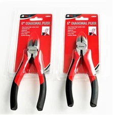 2 ATE PRO 6" DIAGONAL CUTTER WIRE CUTTING PLIERS DYKES CUSHION GRIP HANDLE 30301