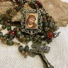 Jesus Christ Rosary - Ecce Homo Crown of Thorns Heirloom Bronze Victorian Style