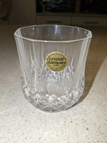 NEW-Set of 8 Cristal d'Arques 3.75" H x 3" R Longchamp 24% Lead Crystal Tumblers