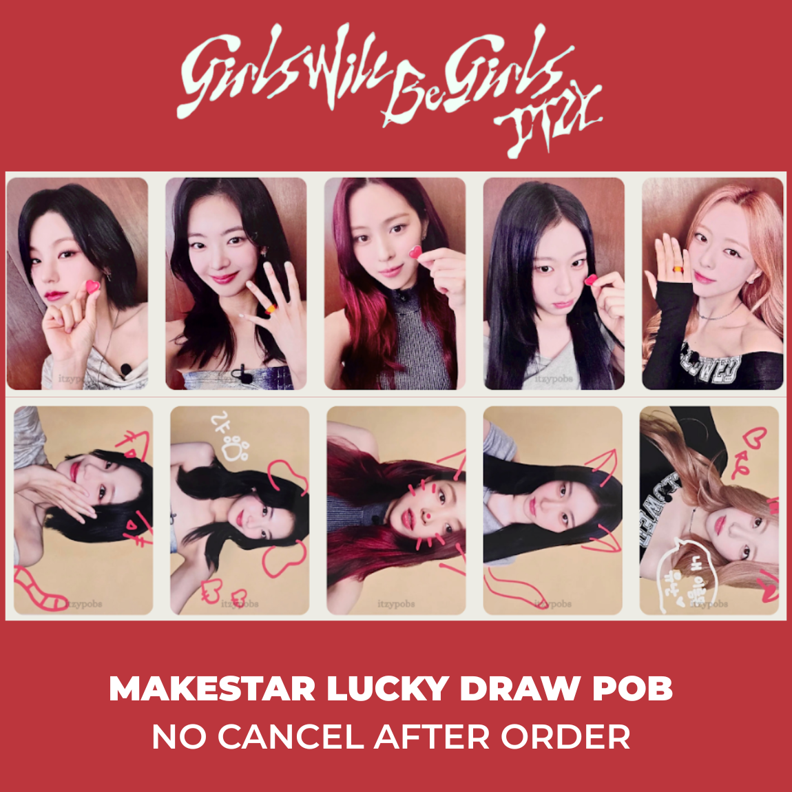 ITZY Girls Will Be Girls ALBUM MAKESTAR PHOTOCARD POB LUCKY