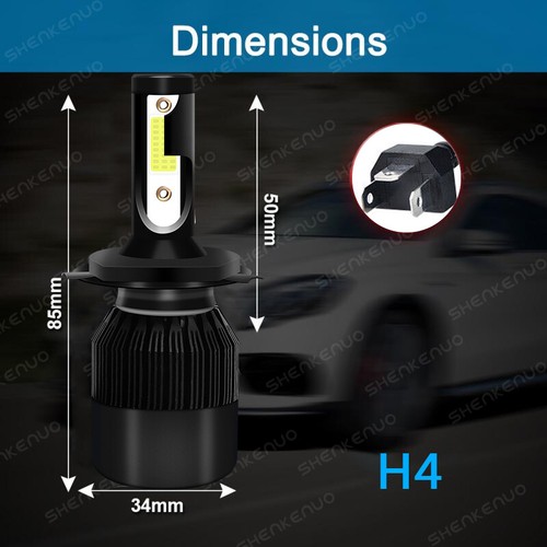 For Toyota 4Runner 1999-2002 8000K LED Headlight + Fog Light Bulbs Combo Kit 4pc - Picture 6 of 12