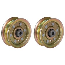 2 Flat Idler Pulleys fits AYP Sears 42" Mower Deck 173437 532173437 532165888