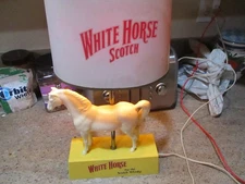 Vintage White Horse Scotch Whisky Advertising Lamp Light Bar Barware Mancave