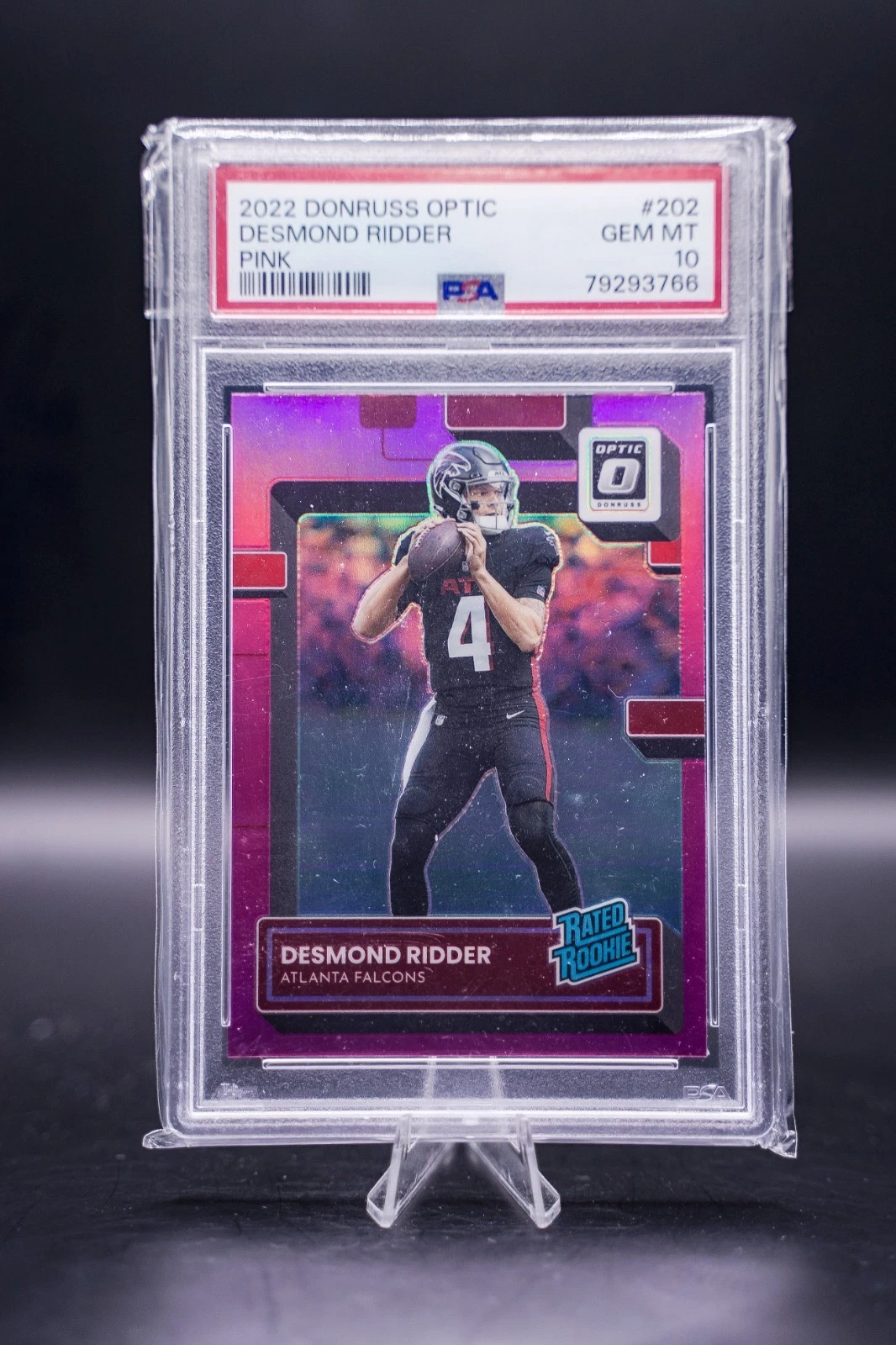 2022 Panini Donruss Optic - Rated Rookie Desmond Ridder #202 Pink Prizm (RC)