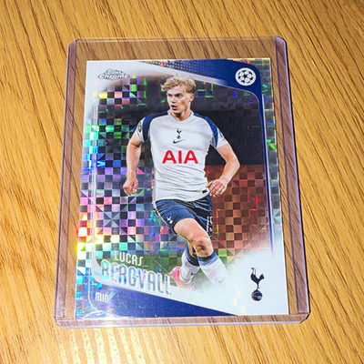 Topps Chrome UCC 2025/26 Lucas Bergvall Tottenham Parallel x fractor #121